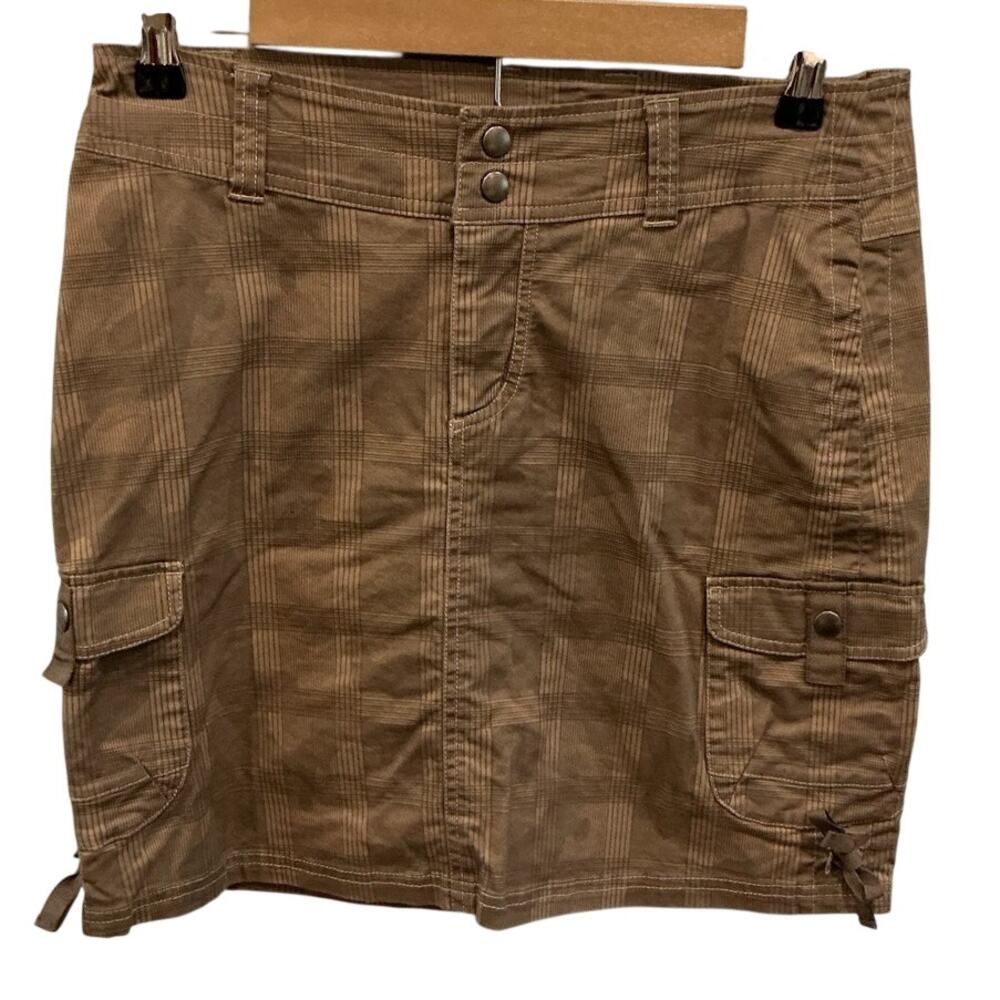 Kuhl Womens Cotton Blend Cargo Mini Skirt Size 2 Gorpcore Granola Outdoor Hiking